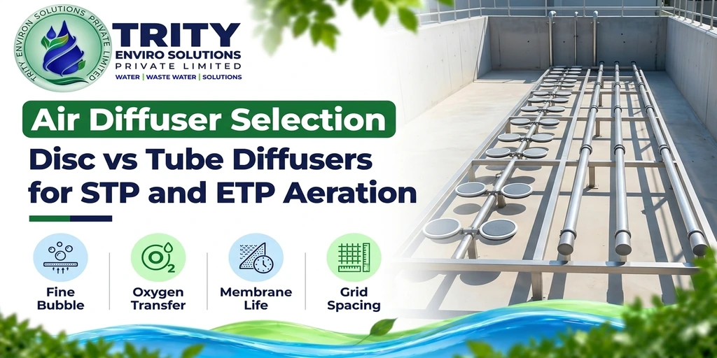 Air Diffuser Selection for STP and ETP: Disc vs Tube Diffusers and How to Size Them