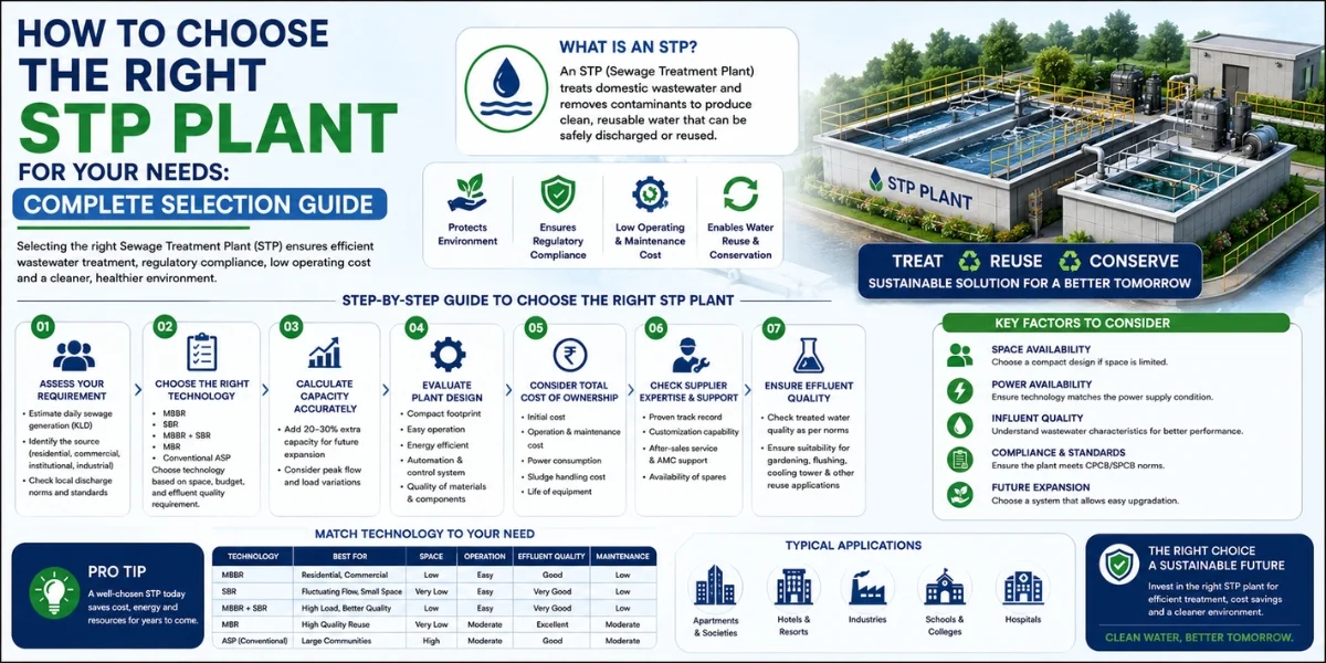 How to Choose the Right STP Plant for Your Needs: Complete Selection Guide
