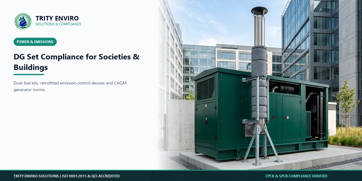 DG Set Compliance for Housing Societies and Commercial Buildings: Emission Rules, Retrofit Devices and Penalties