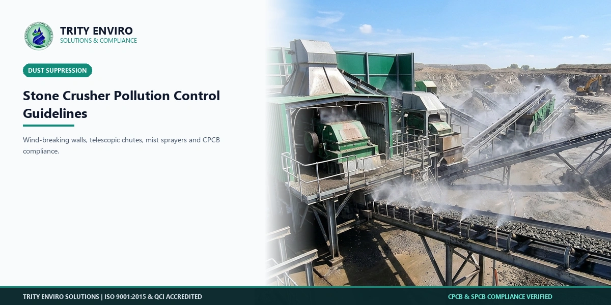 Stone Crusher Pollution Control: CPCB 2023 Guidelines, CAQM Conditions and Dust Collection Systems