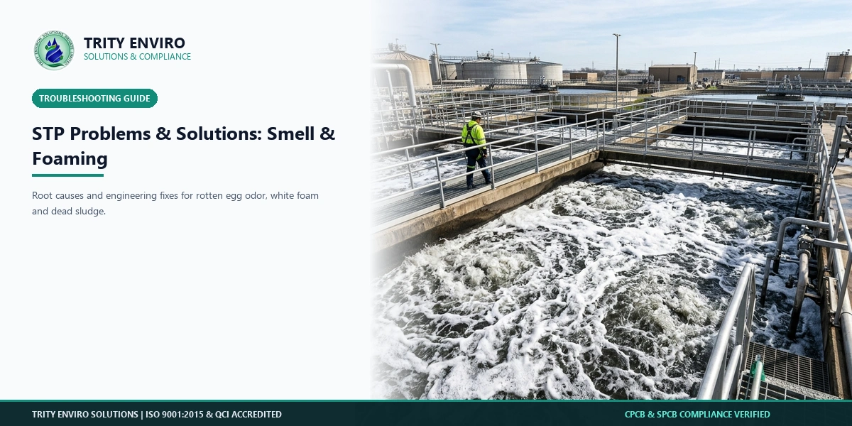 STP Problems and Solutions: Foul Smell, Foaming, Sludge Bulking, Low DO and Turbid Outlet