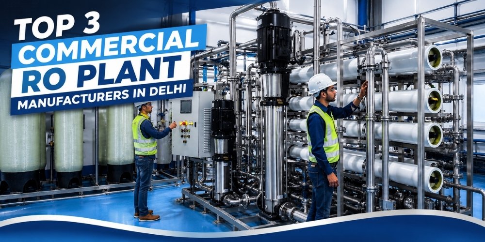 Top 3 Commercial RO Plant Manufacturers in Delhi