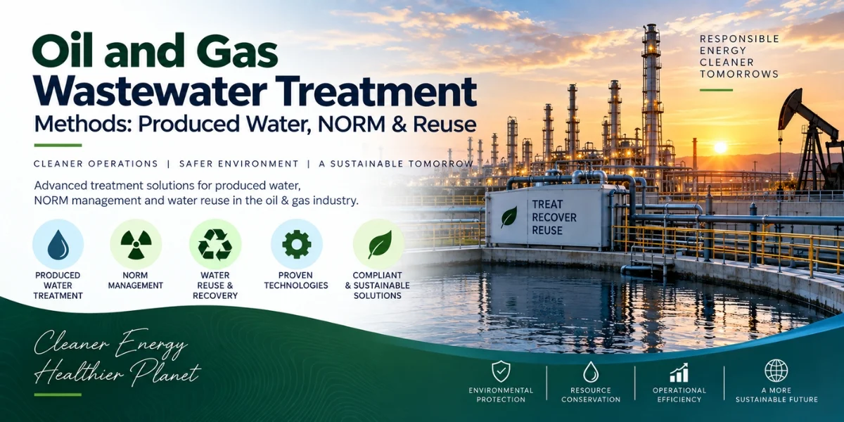 <strong>Oil and Gas Wastewater Treatment</strong> Methods: Produced Water, NORM & Reuse