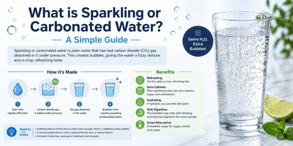 What is Sparkling or Carbonated Water? A Simple Guide