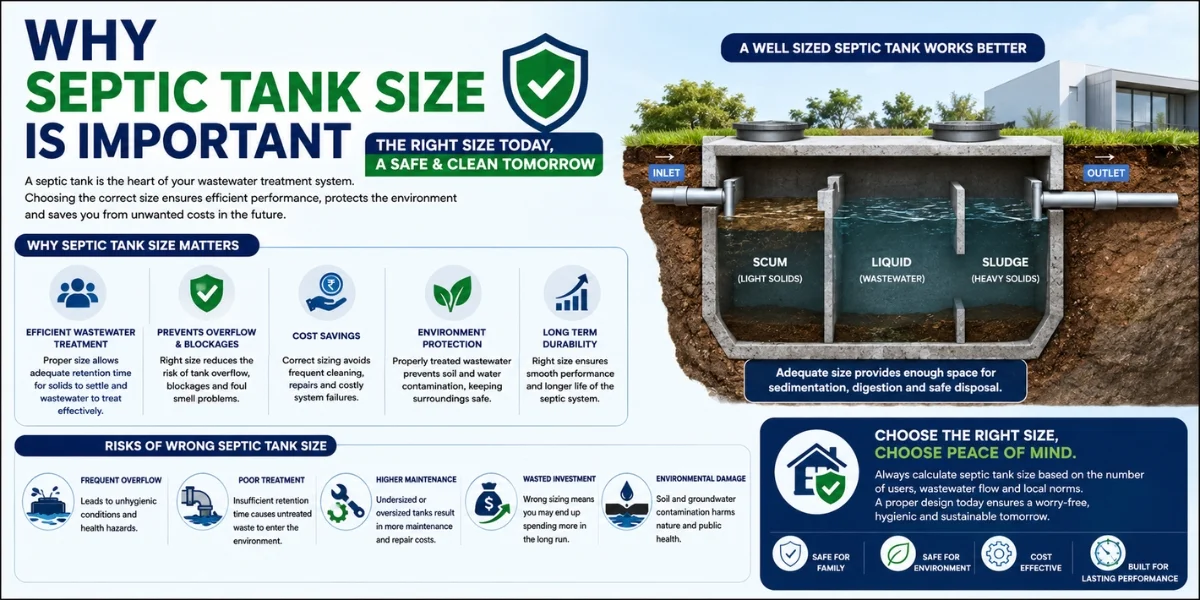 Why Septic Tank Size Matters: Standard Sizes, Formula & Sizing Guide for India