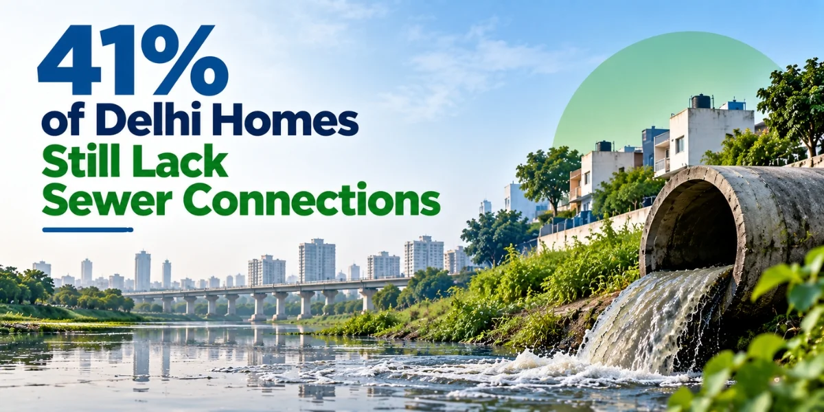 41% of Delhi Homes Still Lack Sewer Connections