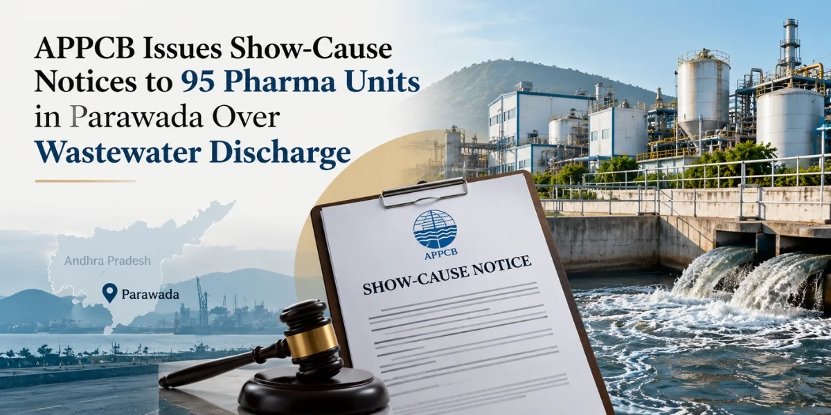 APPCB Issues Show-Cause Notices to 95 Pharma Units in Parawada Over Wastewater Discharge