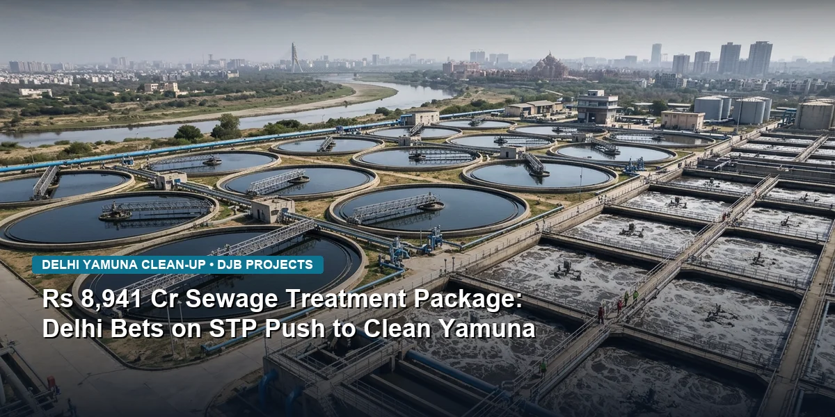 Delhi Bets on Sewage Infrastructure to Clean the Yamuna, With 43 Projects Due on October 22
