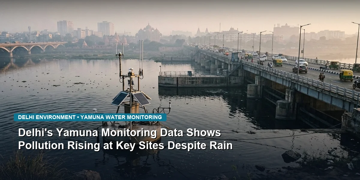 Delhi's Yamuna Monitoring Data Shows Pollution Rising at Several Key Sites