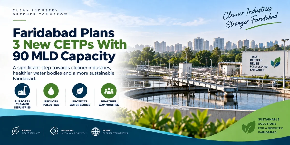 Faridabad Plans 3 New CETPs With 90 MLD Capacity