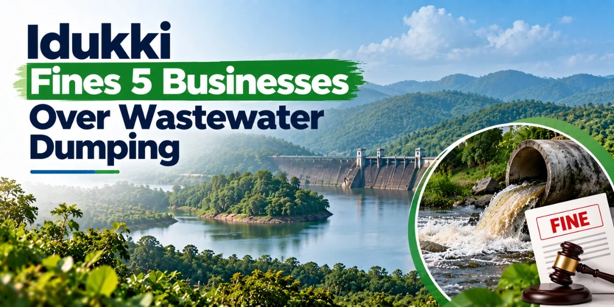 Idukki Fines 5 Businesses Over Wastewater Dumping