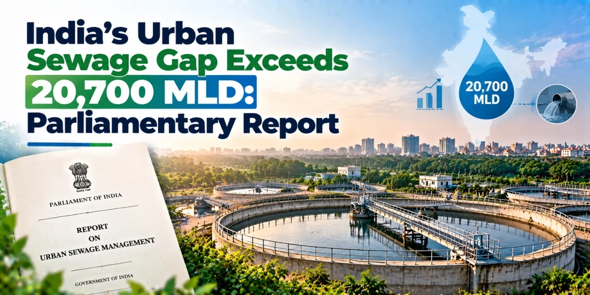 India's Urban Sewage Gap Exceeds 20,700 MLD: Parliamentary Report