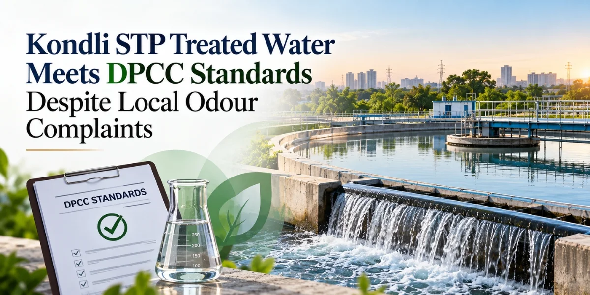 Kondli STP Treated Water Meets DPCC Standards Despite Local Odour Complaints