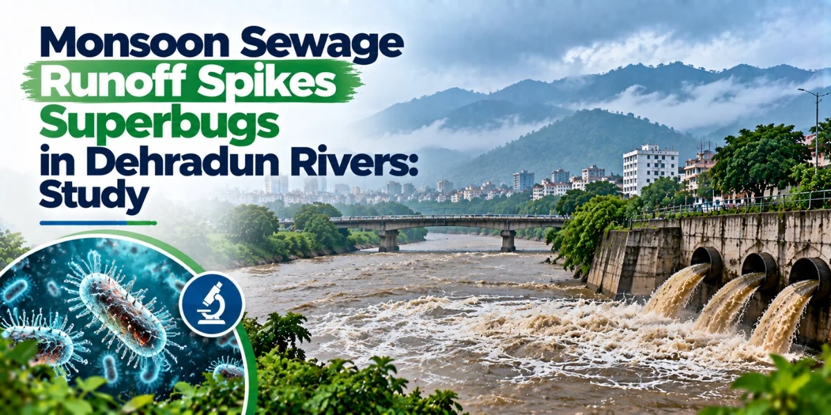 Monsoon Sewage Runoff Spikes Superbugs in Dehradun Rivers: Study