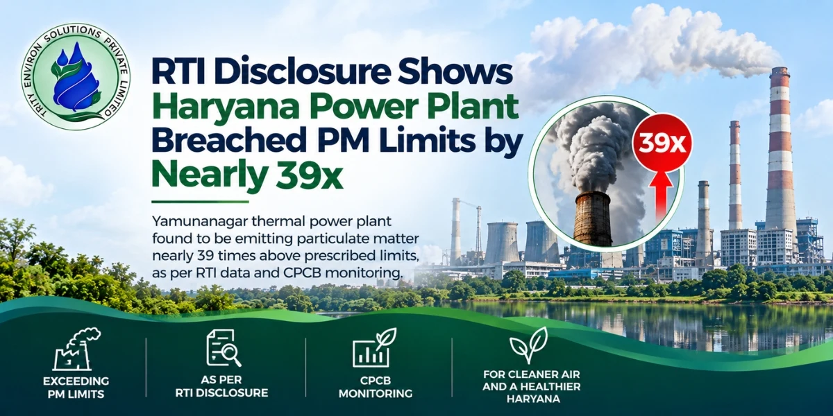 RTI Disclosure Shows Haryana Power Plant Breached PM Limits by Nearly 39x